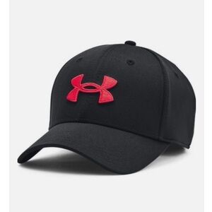Under Armour Men's UA Blitzing 3.0 Cap Headwear Baseball Hat Black Red Logo M/L